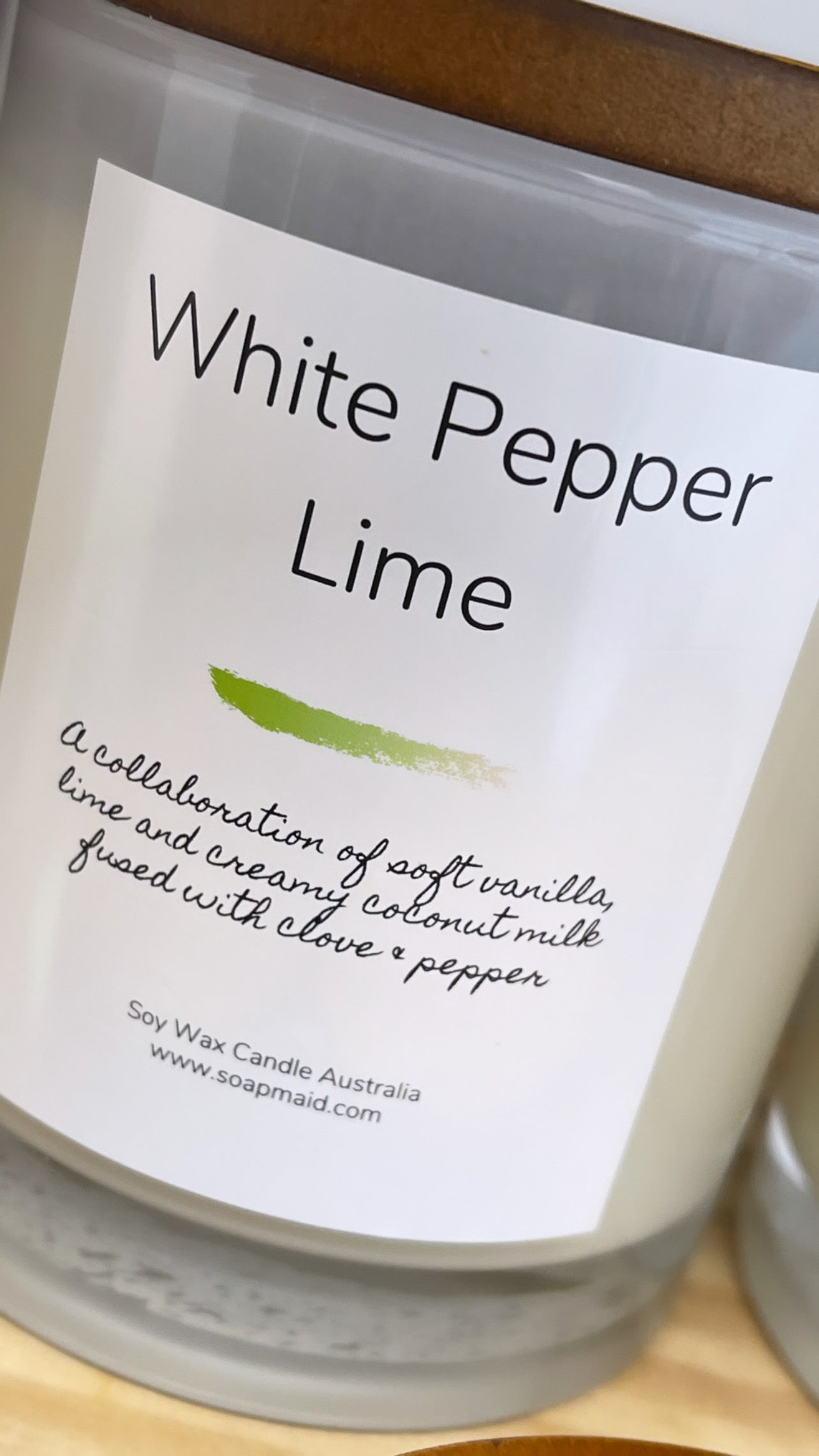 50 Hour White Glass Candle