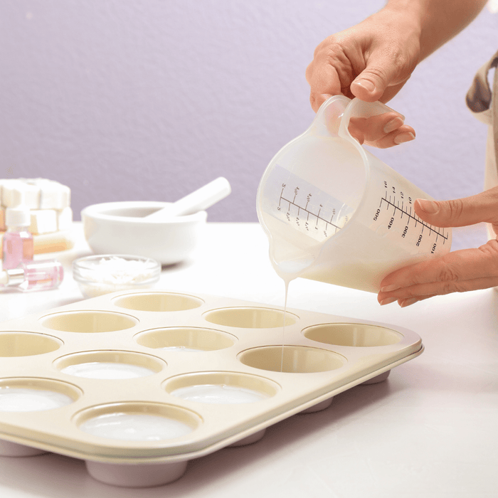 Ultra White Melt and Pour Soap Base in Moulds