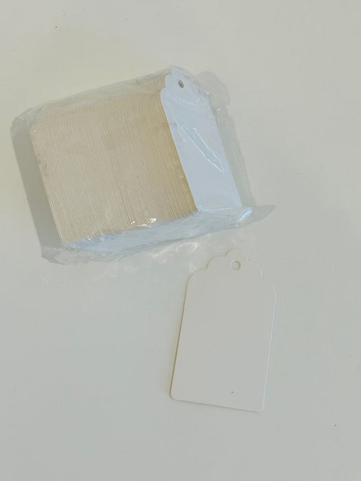 White Hang Tags / Pk100 - Soapmaid