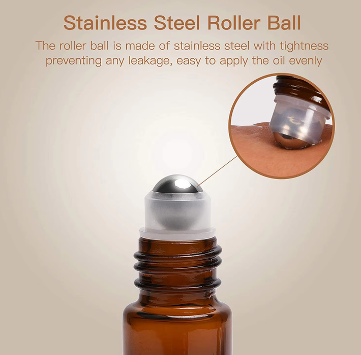 10ml Amber Roller Perfume Glass Bottle