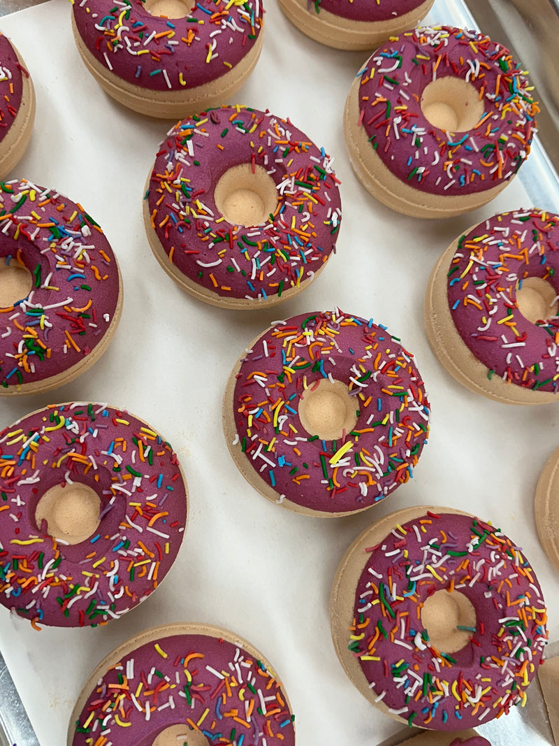 Strawberry Iced Donut Bath Bomb