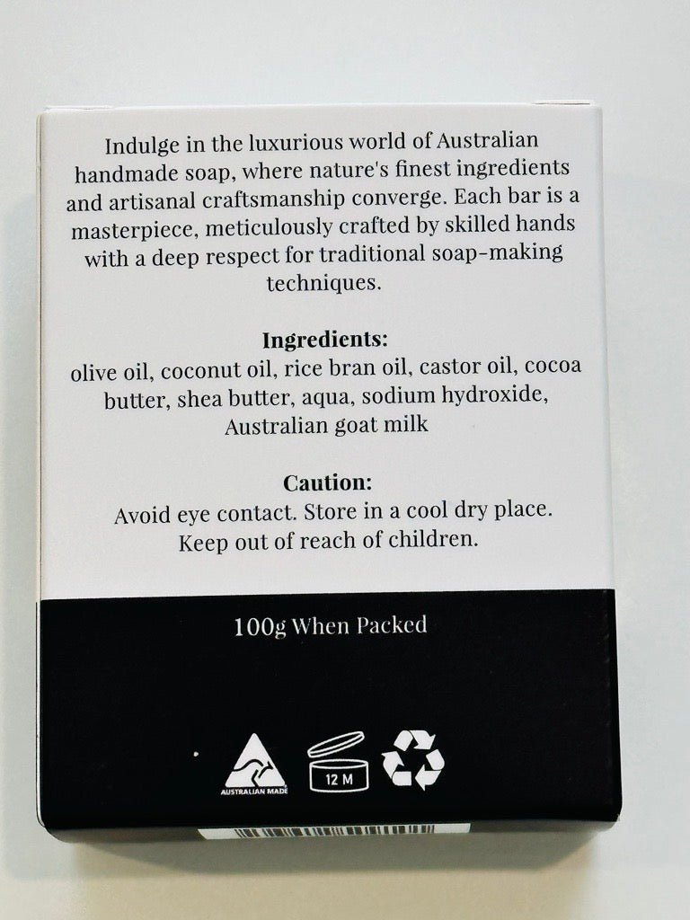 Australian handmade natural Goats Milk Soap {Unscented} - Soapmaid - Back
