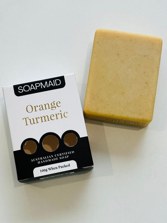 Australian natural handmade Orange Turmeric Soap - Soapmaid - Photo 1