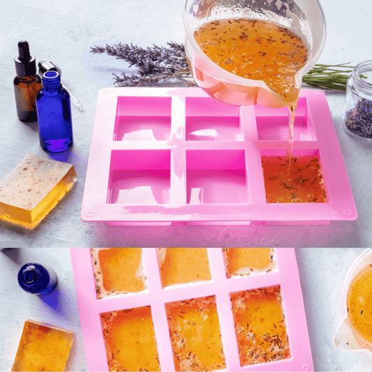 Melt and Pour Soap - Clear Soap Base in silicone mould